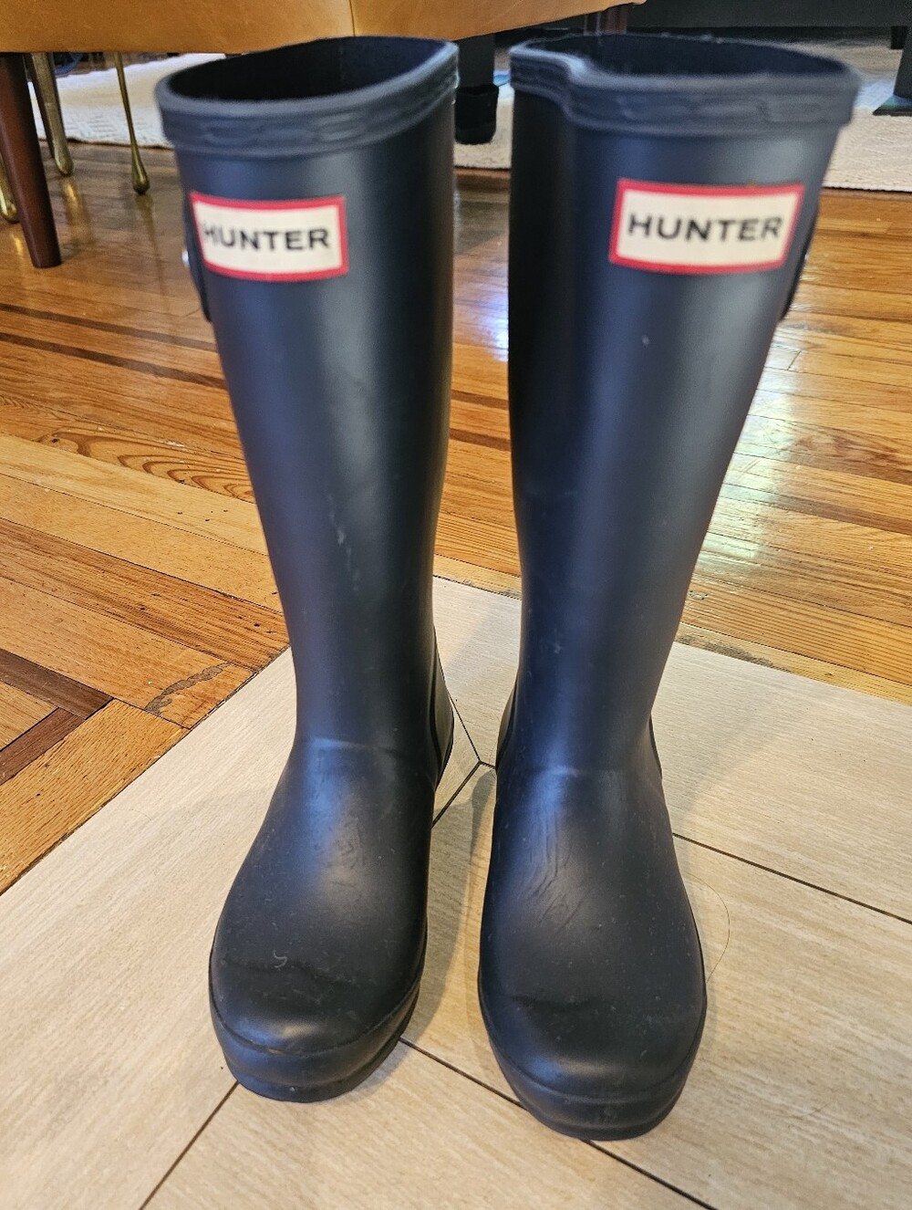 Hunter Kids Navy Tall Rain Boots